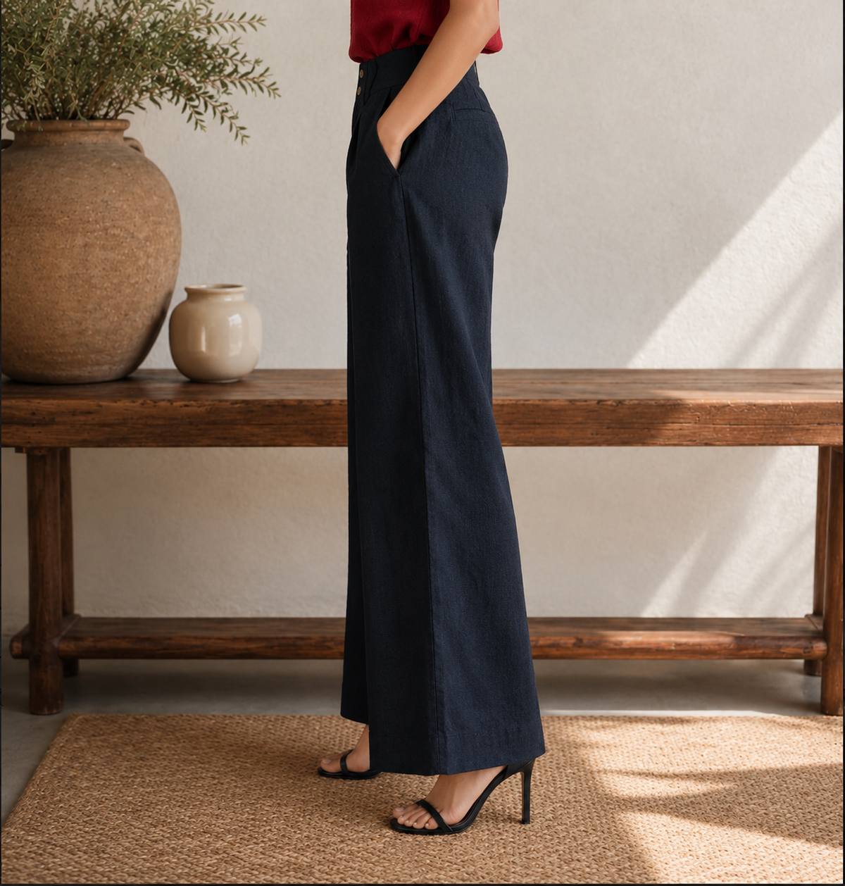 Italian Pure Linen - Side view