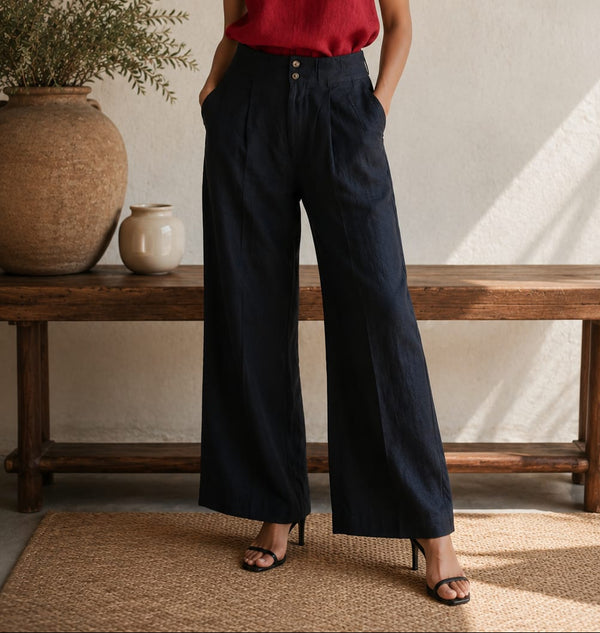 Baggy Pant | 2-Button Lock | 1 Pleat | Red Satin Grip